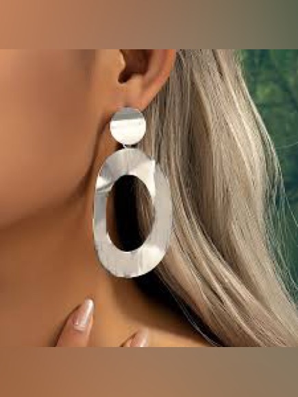 Dolly Womens Earrings SilverColored Metal Studs Brand New